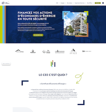 Capture d'écran du site BPC Energy